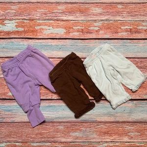 Newborn Set of 3 Leggings